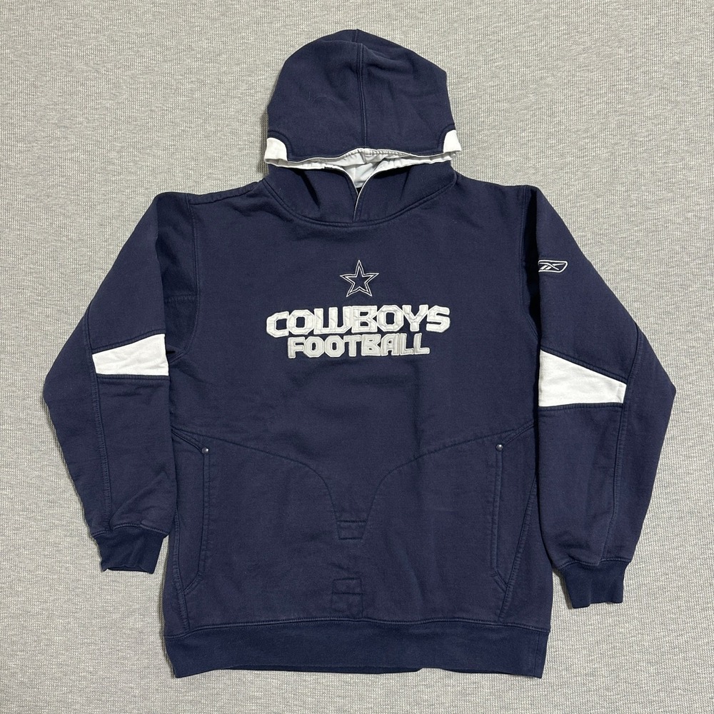Reebok NFL Onfield Dallas Cowboys Football Hoodie Navy Blue Youth XL 18/20